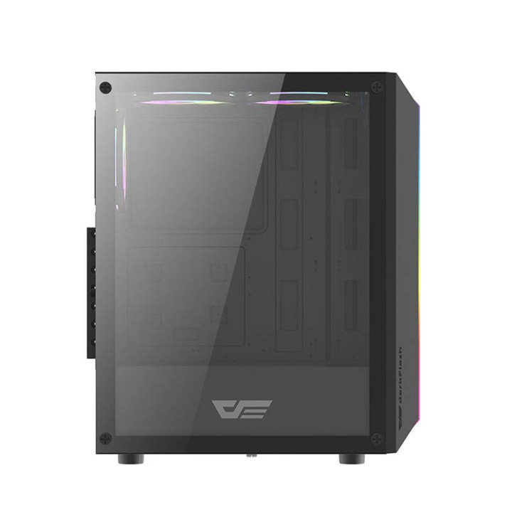 DARKFLASH DK151 LED Obudowa komputerowa 3 wentylatory czarna