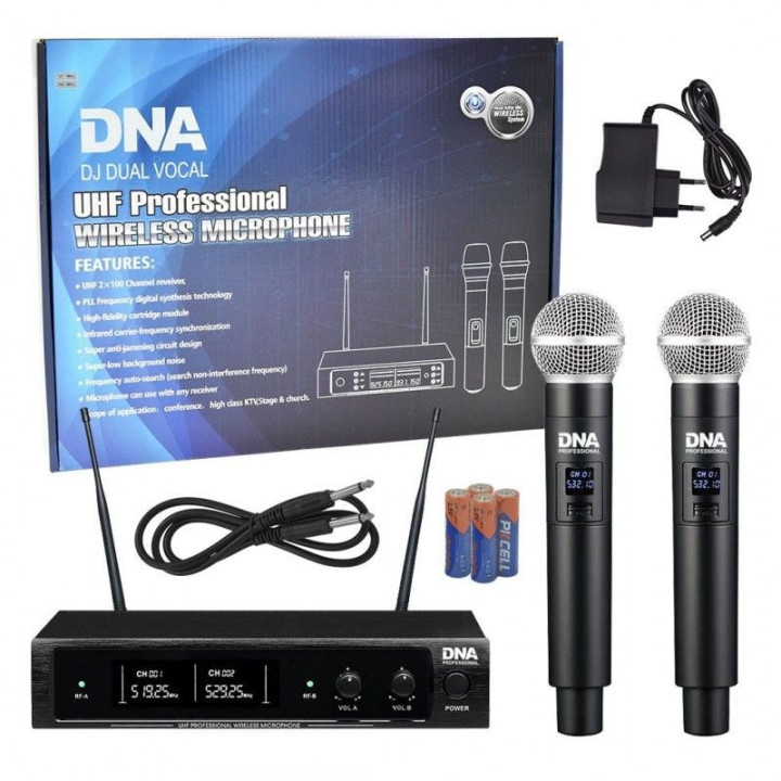 DNA DJ DUAL VOCAL zestaw odbiornik + 2x mikrofon dynamiczny