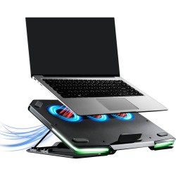 MOZOS LS5 RGB podstawka pod laptopa hub USB podświetlenie