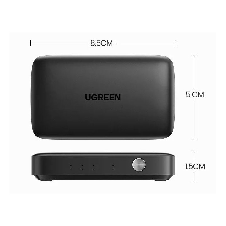 UGREEN 80125 Przelacznik Switch UGREEN CM332 3w1 HDMI 1.4 4K