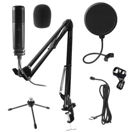 NOVOX NC-1 NEW 2022 Black mikrofon USB + tripod gabka + rami