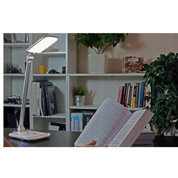 PLATINET PDLQ60 Lampka biurkowa 12W z ladowarka USB