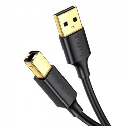 UGREEN 10350B Kabel USB 2.0 A-B, pozłacany, 1.5m (czarny)
