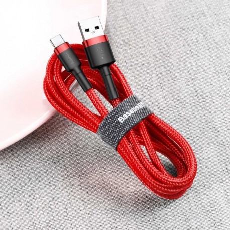 BASEUS CATKLF-U09 Kabel USB-C Baseus Cafule 2A 3m (czerwono-czarny)