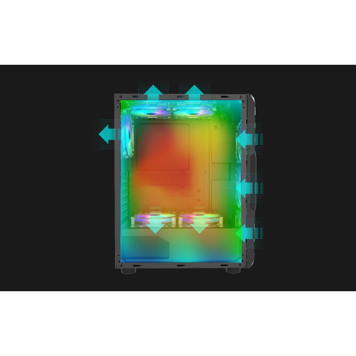 DARKFLASH Aquarius Mesh Obudowa komputerowa czarna