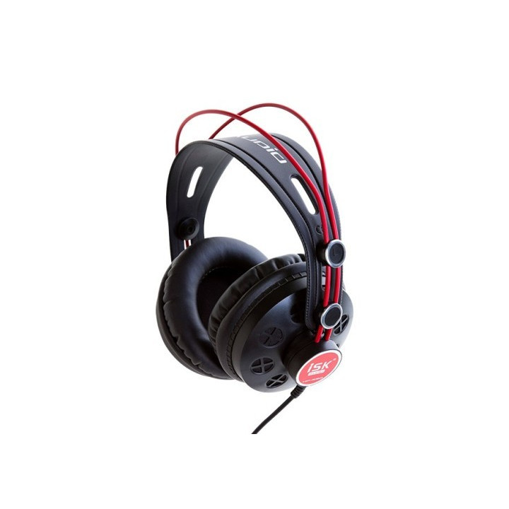 ISK HP-580 sluchawki przewodowe czarno-czerwone