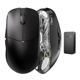 LAMZU Atlantis Mini 4K Wireless Charcoal Black mysz USB bezp
