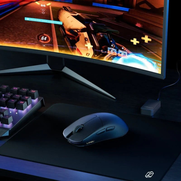 LAMZU Atlantis Mini 4K Wireless Charcoal Black mysz USB bezp