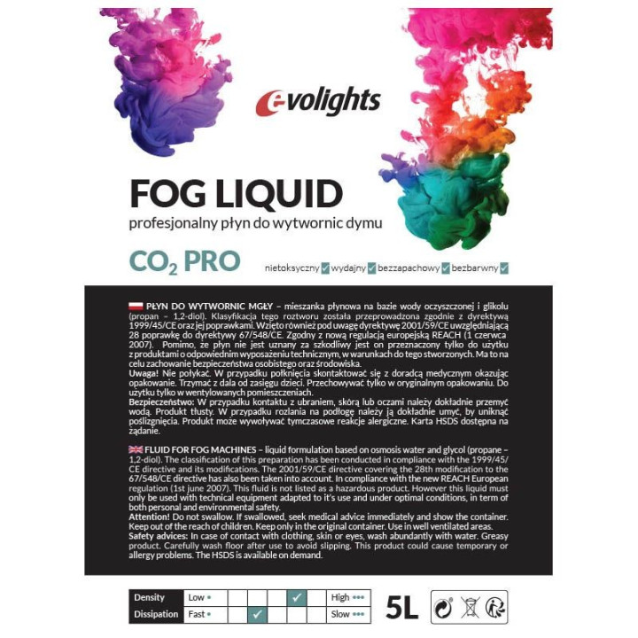 EVOLIGHTS Fog Liquid CO2 PRO 5l plyn do wytwornicy dymu