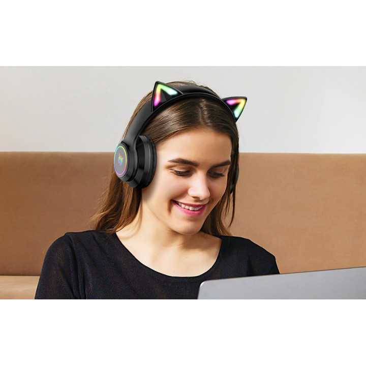 ONIKUMA B90 Sluchawki gamingowe czarne RGB