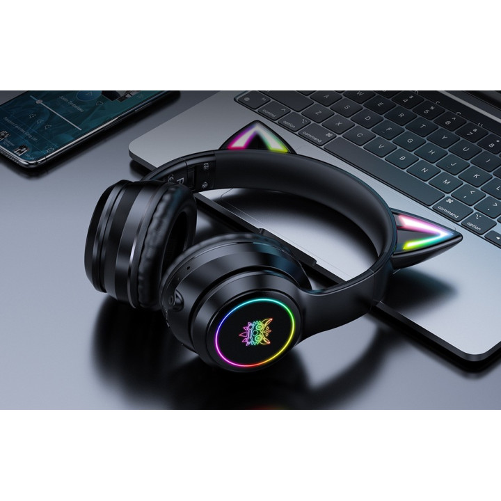 ONIKUMA B90 Sluchawki gamingowe czarne RGB