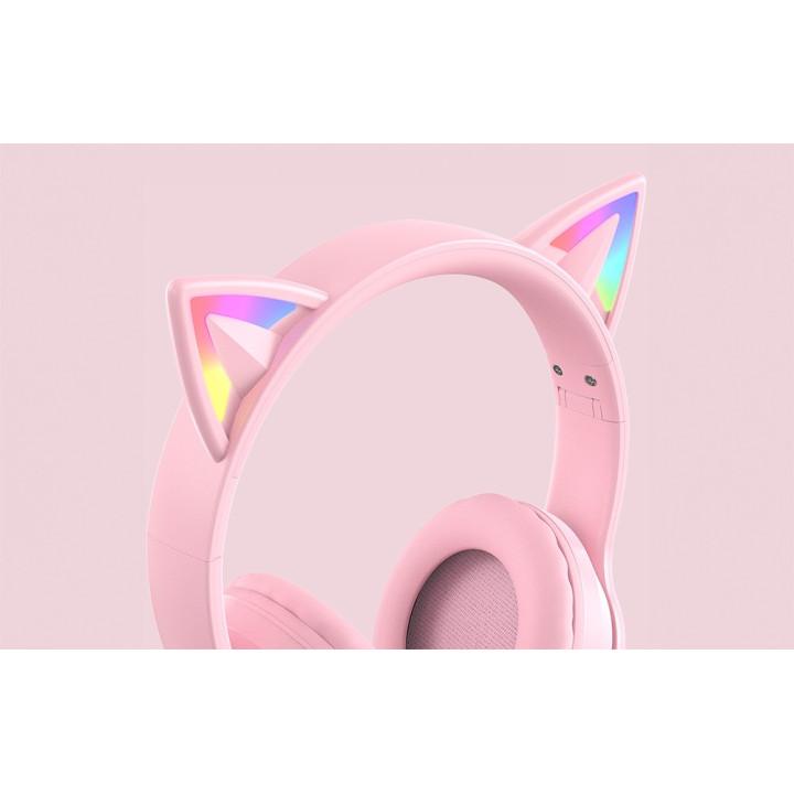 ONIKUMA B90 Sluchawki gamingowe rózowe RGB