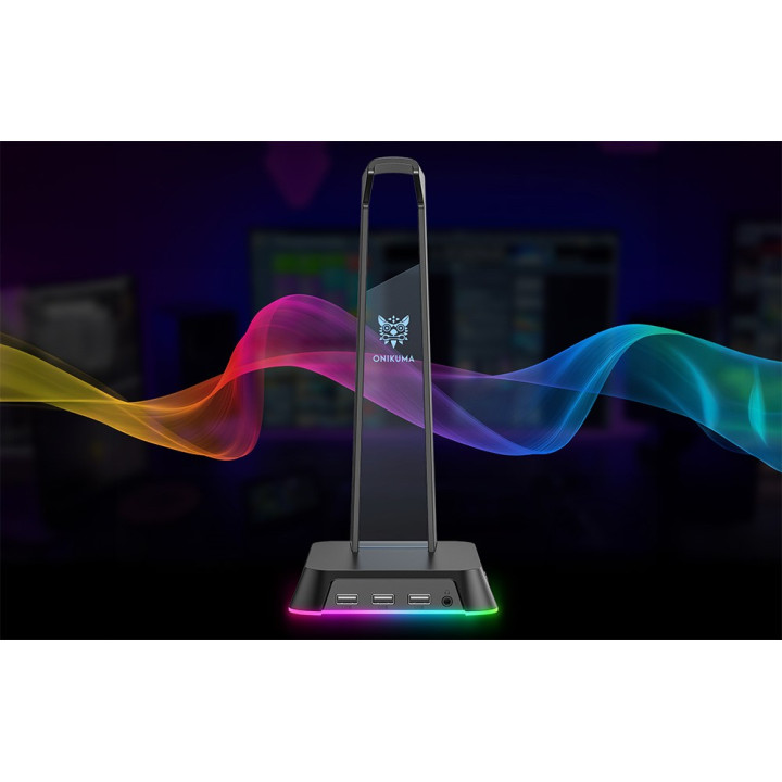 ONIKUMA ST-2 Stojak na sluchawki RGB czarny
