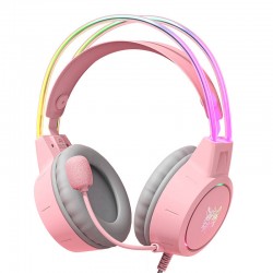 ONIKUMA X15Pro Słuchawki gamingowe RGB różowe