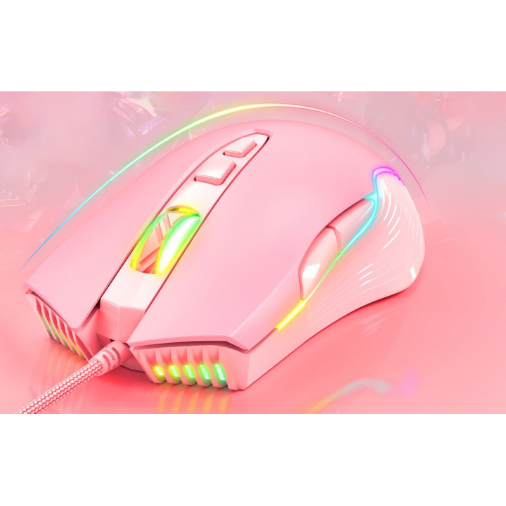 ONIKUMA CW905 Mysz gamingowa rózowa