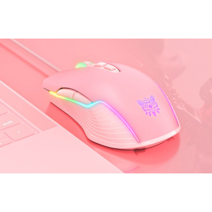 ONIKUMA CW905 Mysz gamingowa rózowa