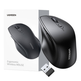 UGREEN 90395 Ergonomiczna mysz bezprzewodowa 2.4Ghz czarny