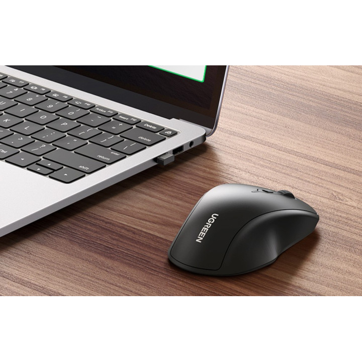UGREEN 90395 Ergonomiczna mysz bezprzewodowa 2.4Ghz czarny
