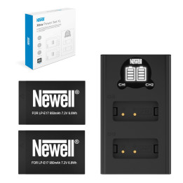 NEWELL Ladowarka dwukanalowa DL-USB-C i dwa akumulatory LP-E