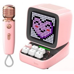 DIVOOM Ditoo Mic Pink przenośny głośnik bluetooth karaoke z wyświetlaczem 16x16 pixel art