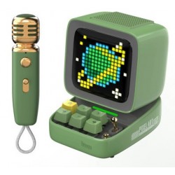 DIVOOM Ditoo Mic Green przenośny głośnik bluetooth karaoke z wyświetlaczem 16x16 pixel art