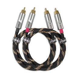 FIIO LR-RCA4S kabel 2xRCA w oplocie 0,2m