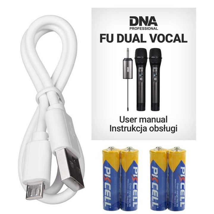DNA FU DUAL VOCAL zestaw 2x mikrofon dynamiczny wokalowy bez