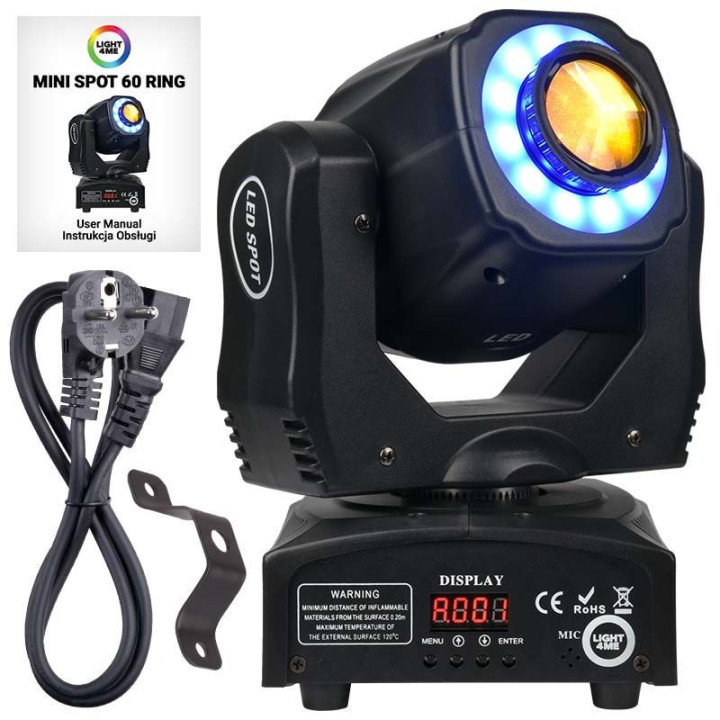 LIGHT4ME MINI SPOT 60 RING glowica ruchoma LED