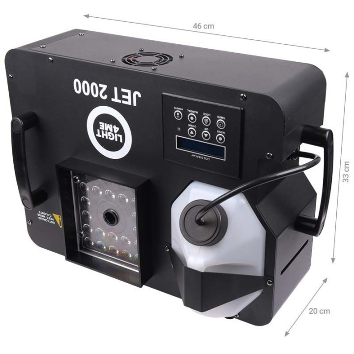 LIGHT4ME JET 2000 wytwornica dymu pionowego LED + pilot – ?
