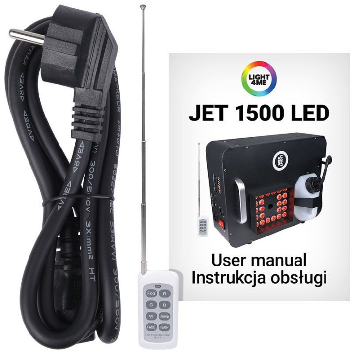 LIGHT4ME JET 1500 LED wytwornica dymu pionowego na pilota –
