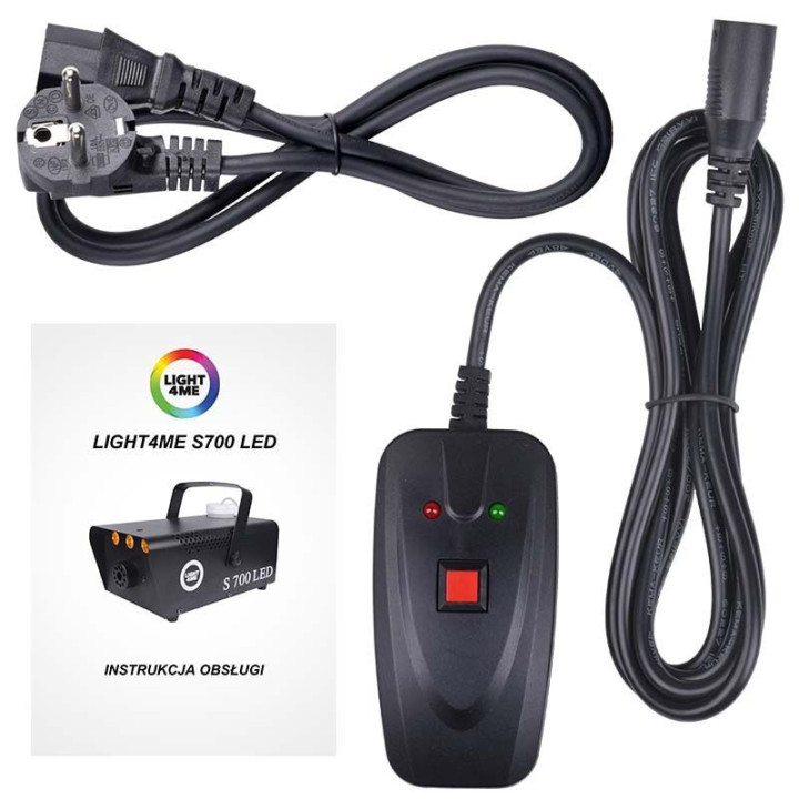 LIGHT4ME S 700W LED wytwornica dymu mgly dymiarka pilot