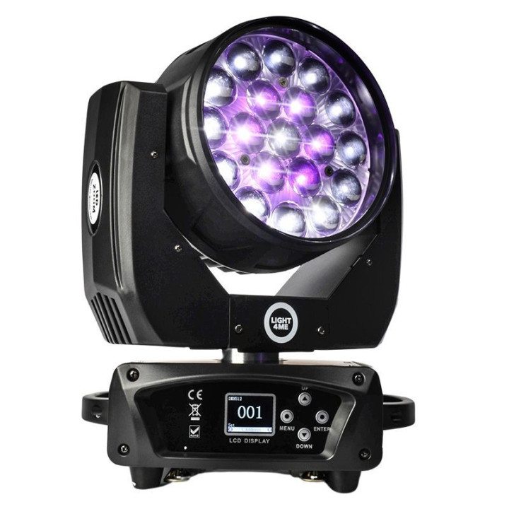 LIGHT4ME ZOOM WASH 19x15W glowica ruchoma LED RGBW – ? Oswie