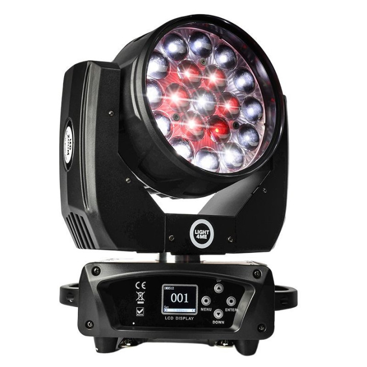 LIGHT4ME ZOOM WASH 19x15W glowica ruchoma LED RGBW – ? Oswie