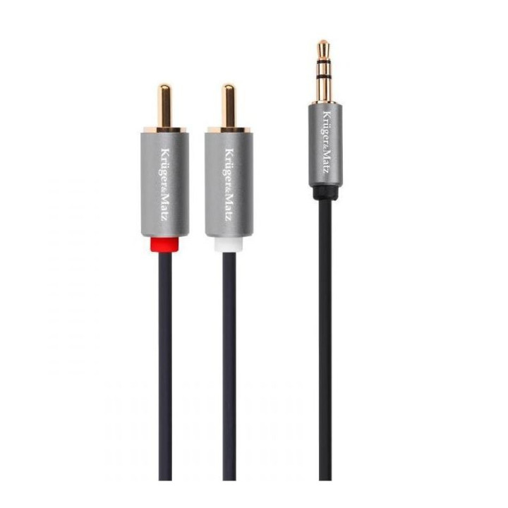 KRUGER&MATZ KM1217 Basic 3,5 mm wtyk - 2xRCA 5m