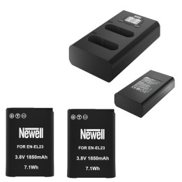 NEWELL 2x akumulator zamiennik EN-EL23 do Nikon + ladowarka