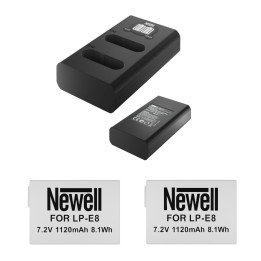 NEWELL NL0597 2x akumulator zamiennik LP-E8 do Canon + ladow