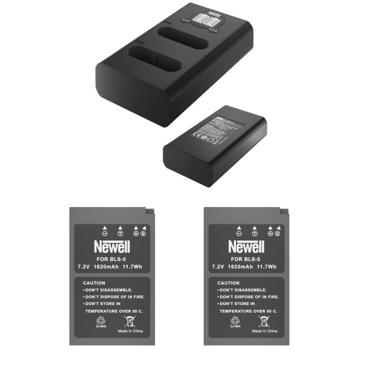 NEWELL NL1102 2x akumulator zamiennik PS-BLS5 do Olympus + l