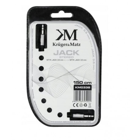 Kruger&Matz KM0338 mini jack - mini jack sprężynka 1,5 metra
