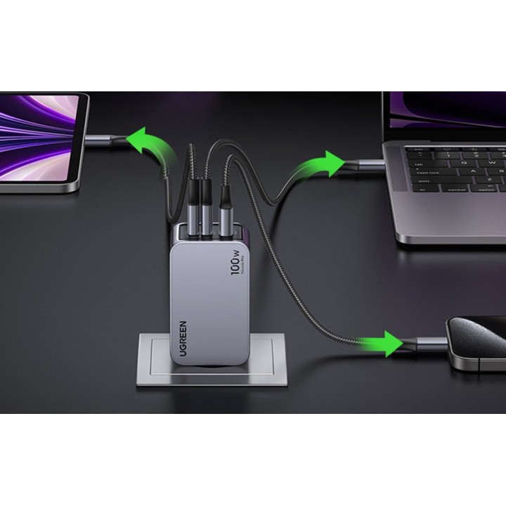 UGREEN 25874 Ladowarka sieciowa Nexode Pro 100W GaN USB + 2x