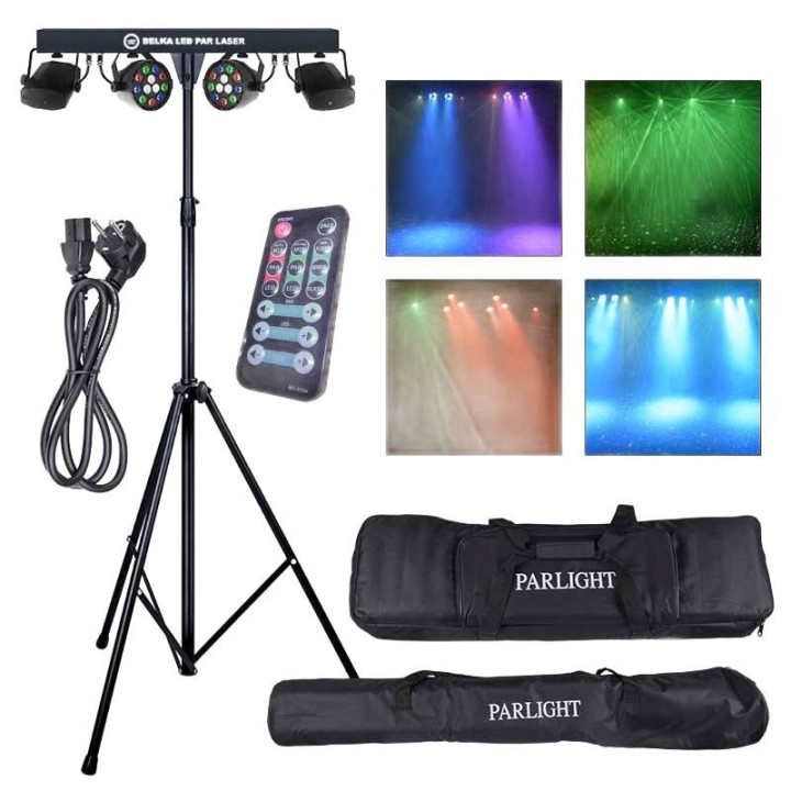 LIGHT4ME BELKA LED PAR LASER zestaw oswietleniowy