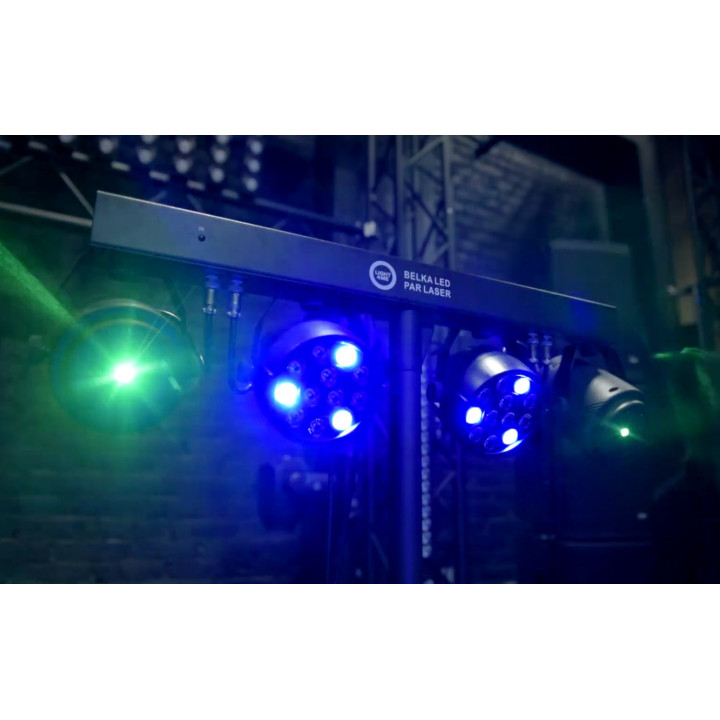 LIGHT4ME BELKA LED PAR LASER zestaw oswietleniowy