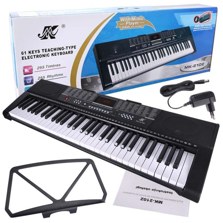 MK 2102 keyboard klawisze organy dla dzieci do nauki gry USB