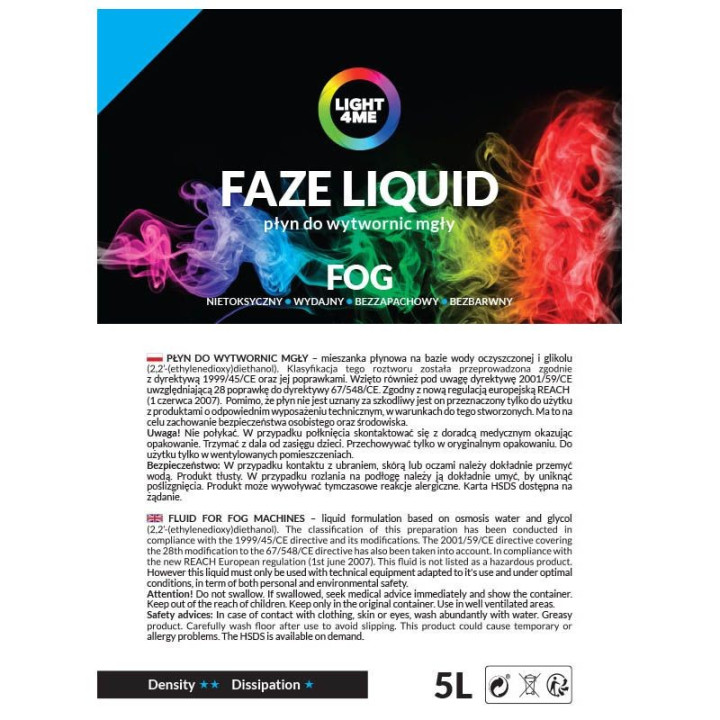 LIGHT4ME FAZE LIQUID 5L plyn do mgly lekki – ? Plyny do wytw