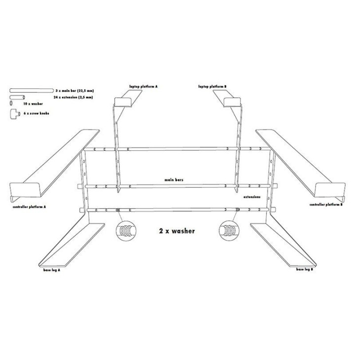 STAND4ME LT PRO statyw pod laptop kontroler mikser stojak DJ