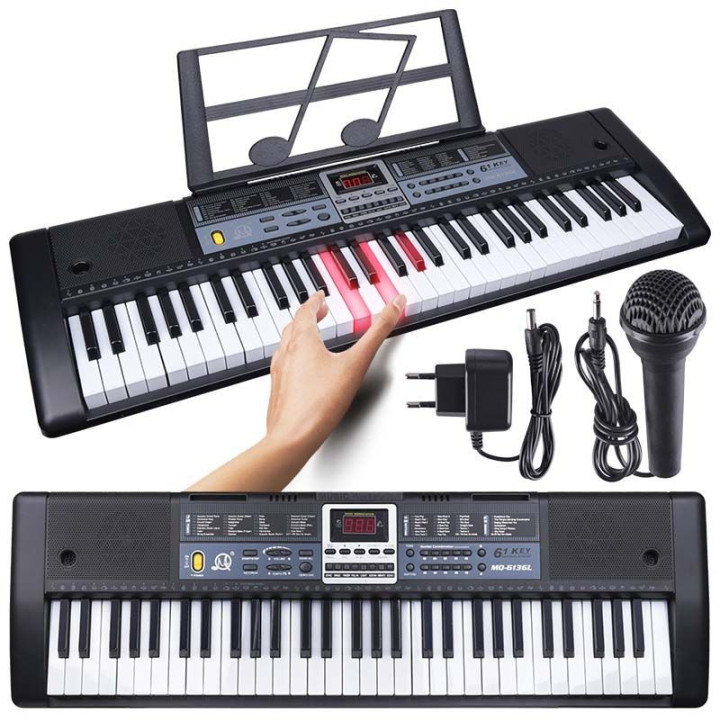 MQ 6136L keyboard organy z mikrofonem dla dzieci