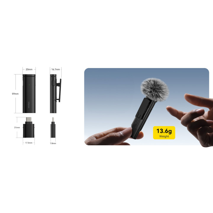 Ulanzi WM-10-T Mikrofon bezprzewodowy USB-C