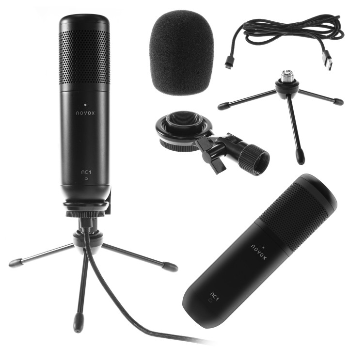 NOVOX NC-1 NEW 2022 Black mikrofon USB + tripod gabka – ? Mi