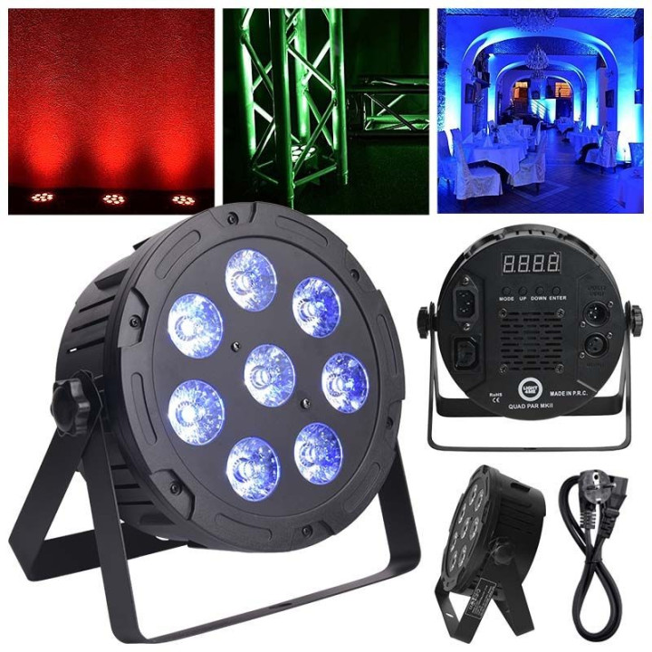 LIGHT4ME QUAD PAR 8x10W MKII RGBW LED slim plaski