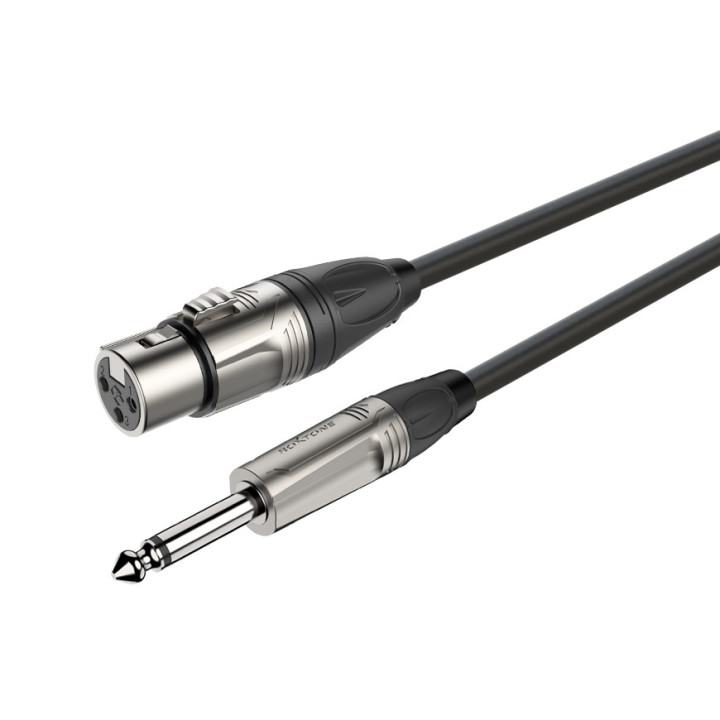 ROXTONE DMXJ210L1 kabel mikrofonowy 1m wtyk XLR - wtyk jack