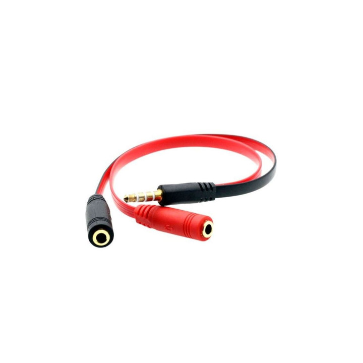MOZOS adapter Jac 3,5 mm meski - 2x Jack 3,5 mm zenski